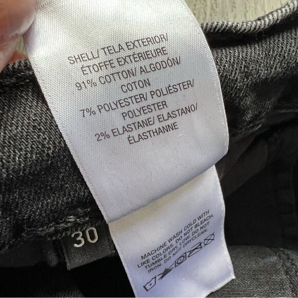 HUDSON Jeans Natalie Super Skinny Raw Hem Black Stone Wash Jeans Size 30 - Picture 13 of 13